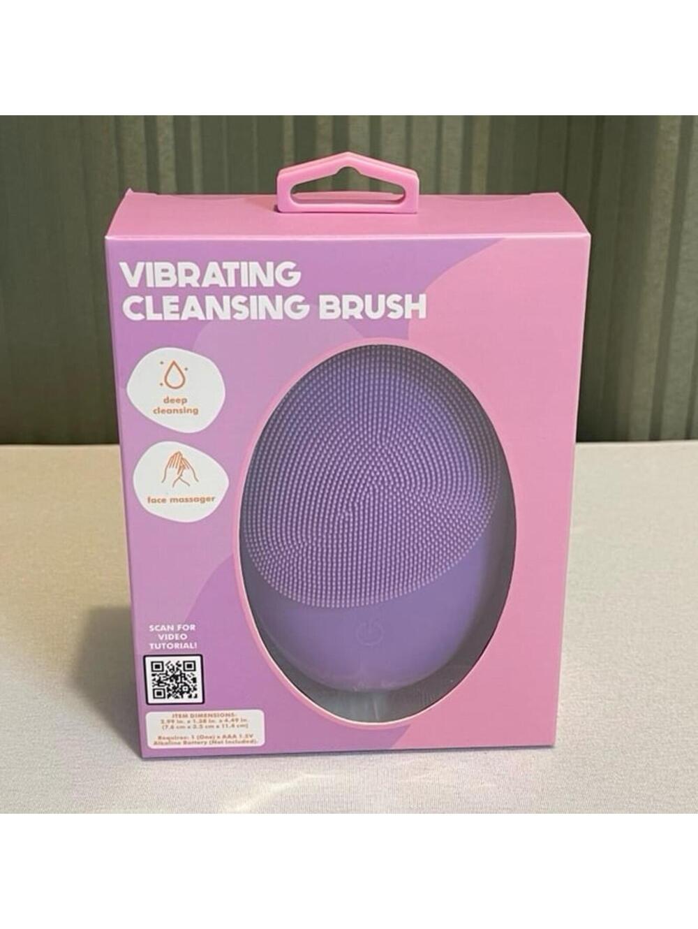 New - Purple Silicone Vibrating Facial Cleansing Brush